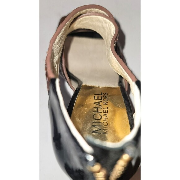 Michael Kors Reptile Stilettos Brown with Black Patent Leather - Size 5 - Picture 9 of 14